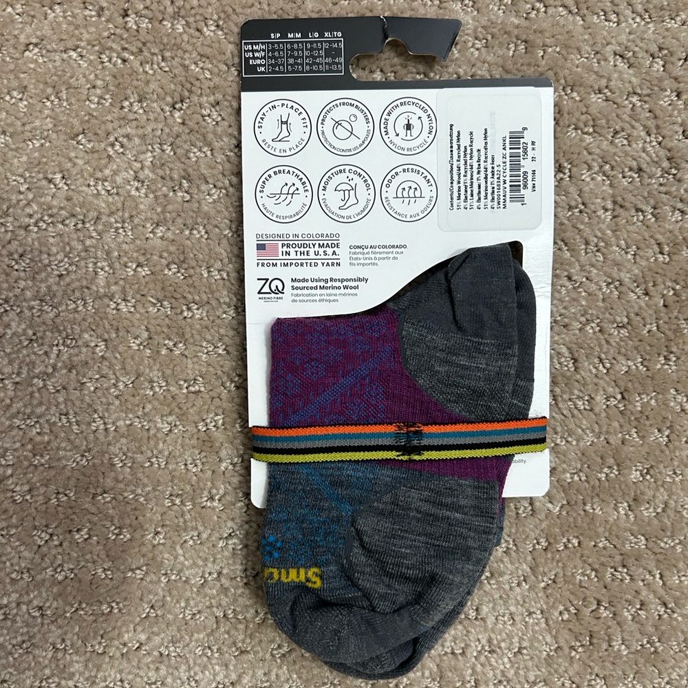 NWT Smartwool Women’s Bike/Run/Athletic Sock - Picture 2 of 4